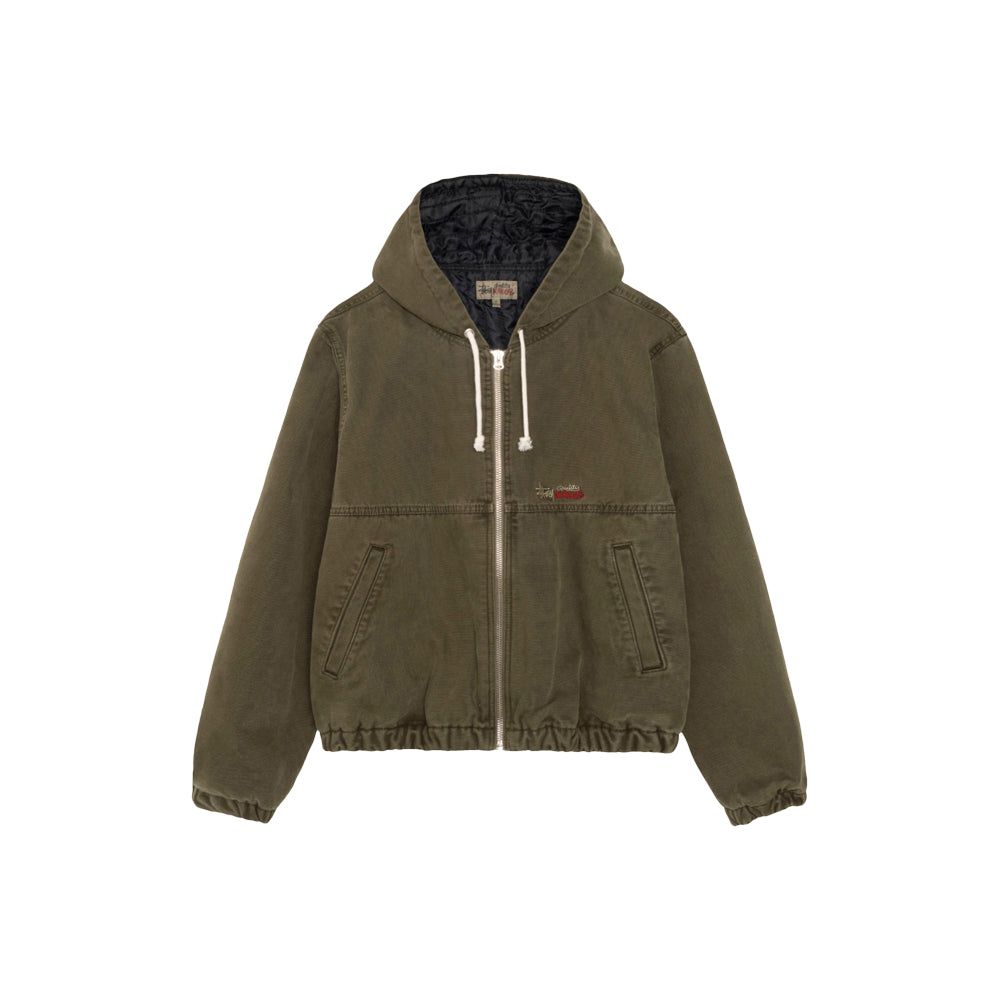 Ae canvas fleece hood jacket best sale