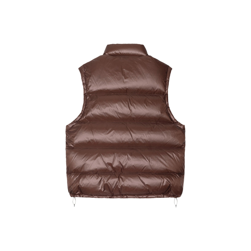 Micro Ripstop Down Vest - Brown