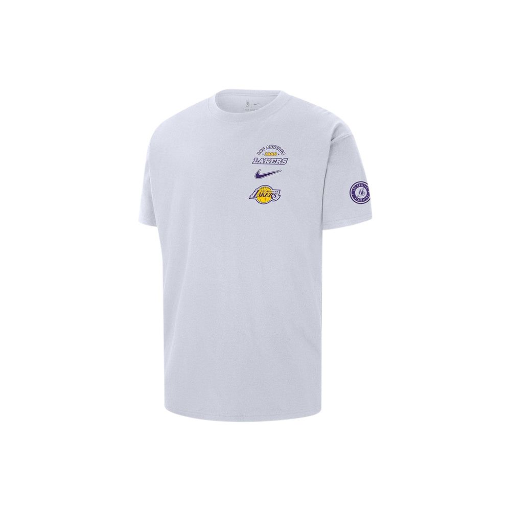 Los Angeles Lakers Courtside Varzity SS Tee (White)