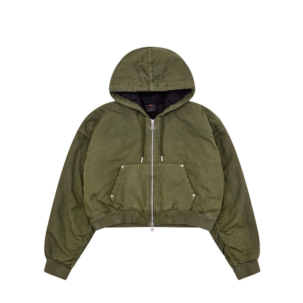 Ae canvas fleece hood jacket hotsell