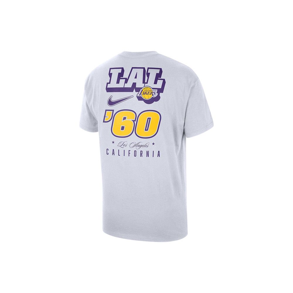 Los Angeles Lakers Courtside Varzity SS Tee (White)