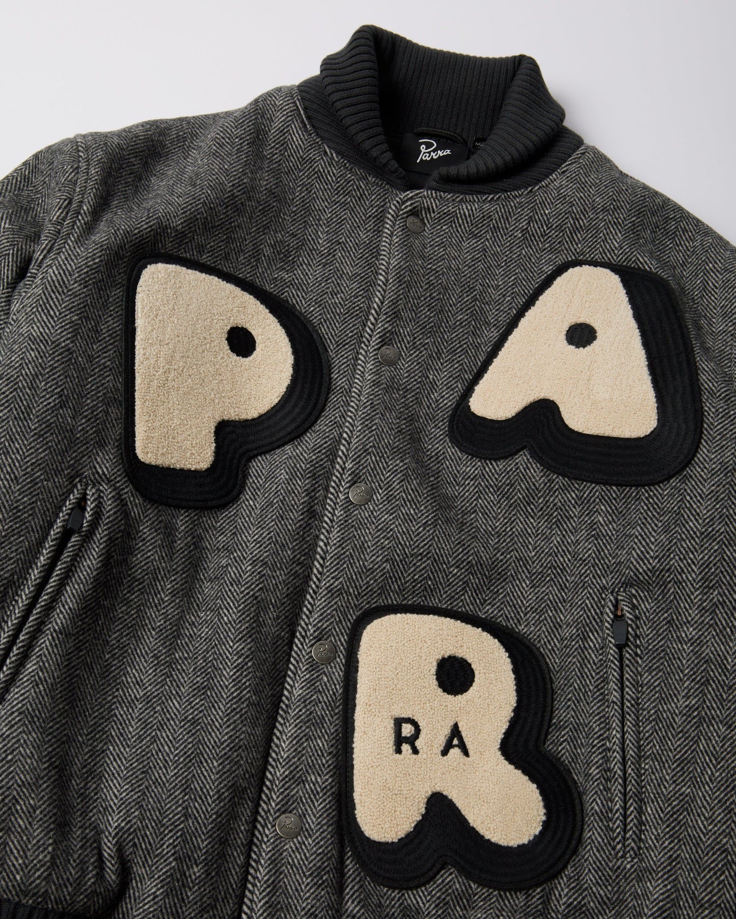 Rounded Par Varsity Jacket (Dark Grey)
