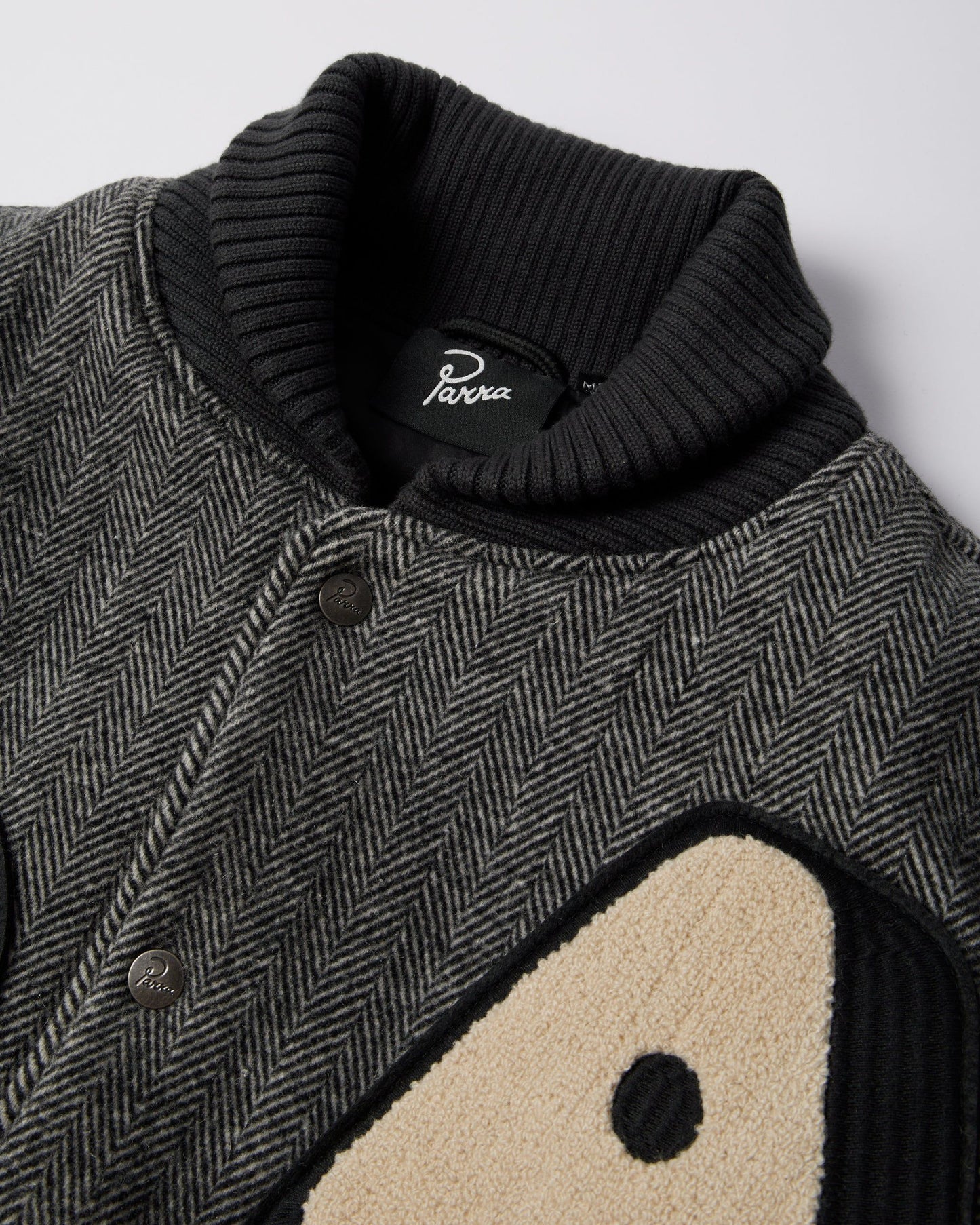 Rounded Par Varsity Jacket (Dark Grey)