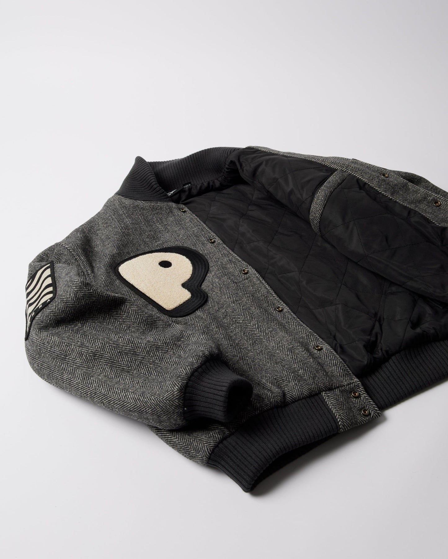 Rounded Par Varsity Jacket (Dark Grey)