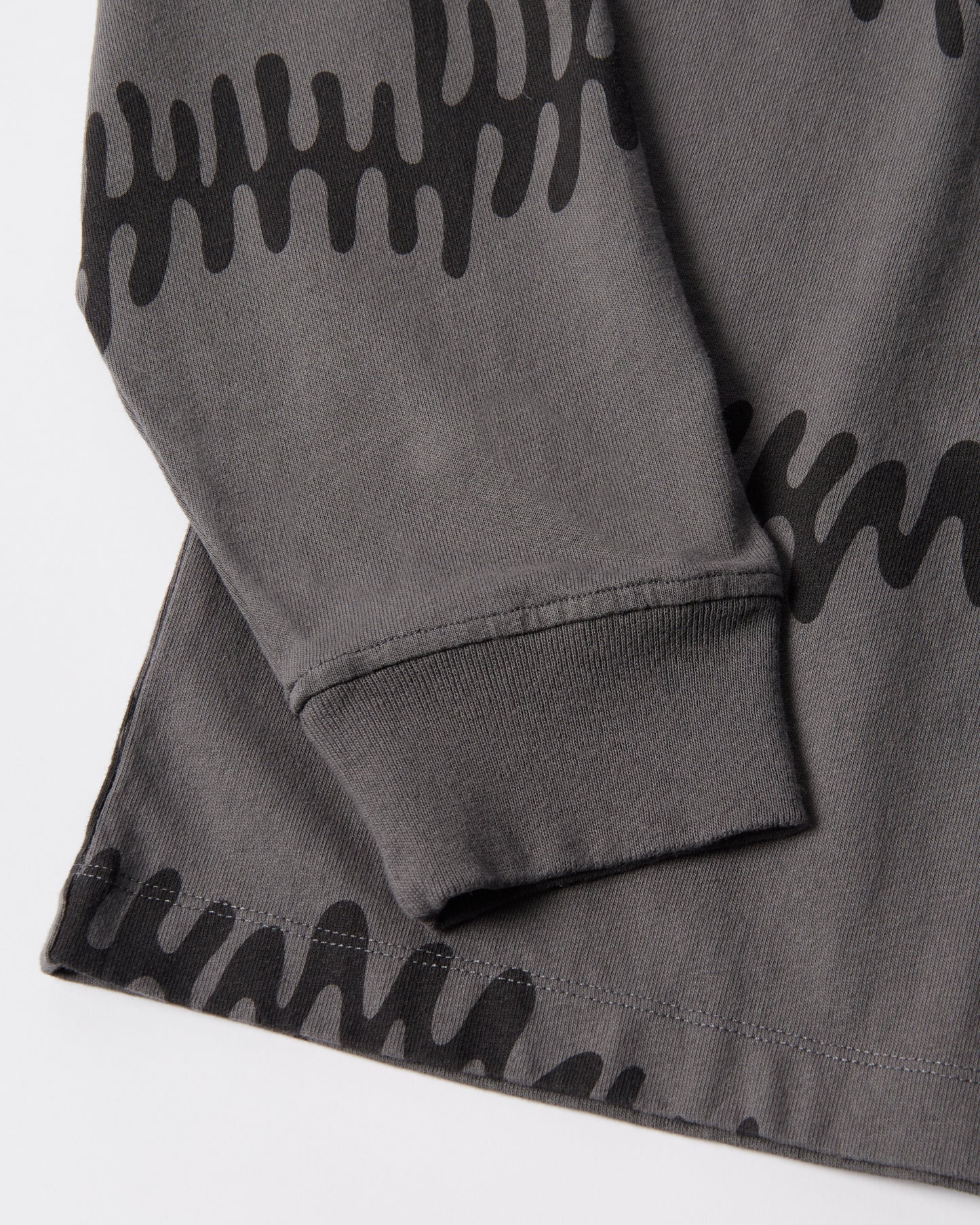 Stitched Skull Long Sleeve T-Shirt (Washed Brown)