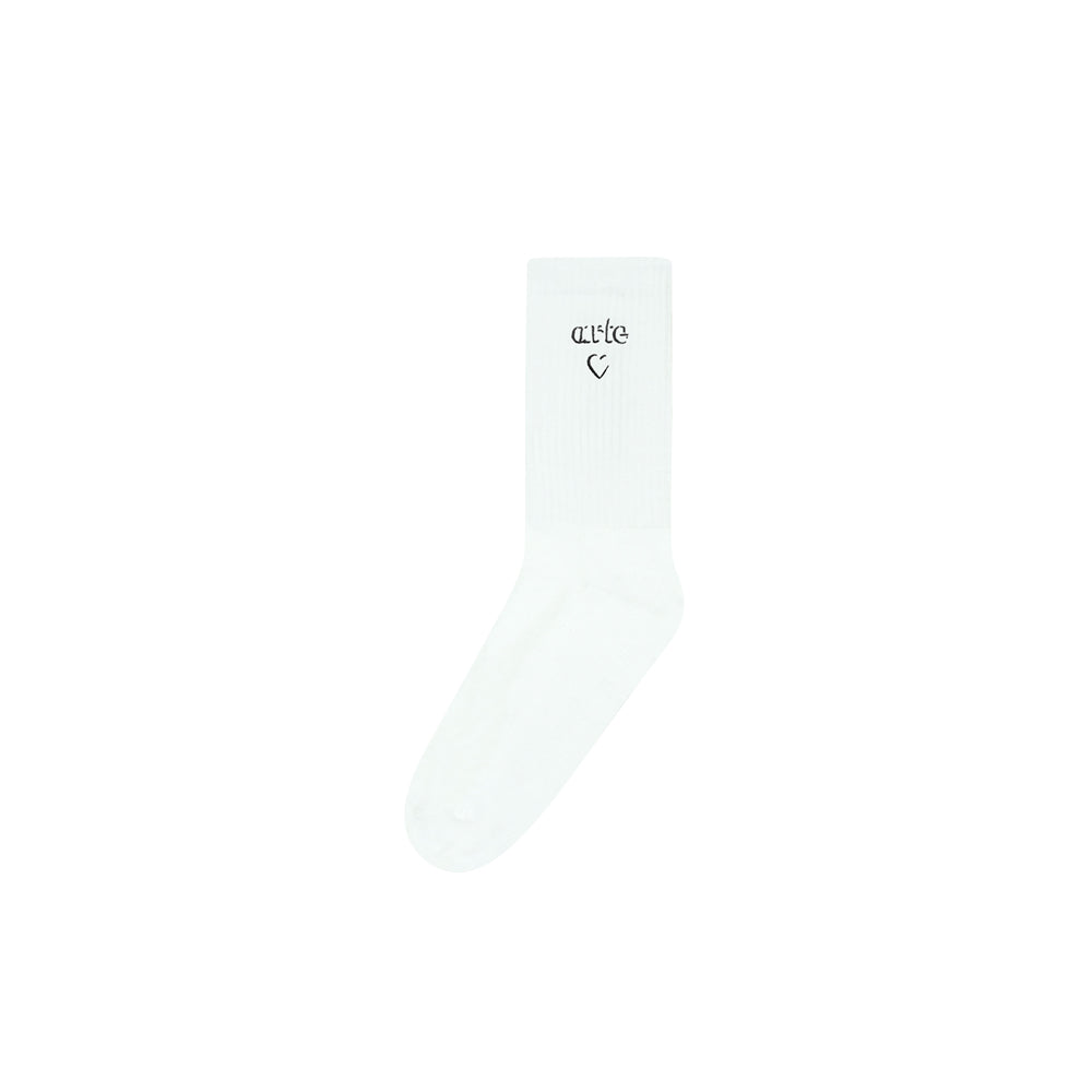 Heart Logo Socks - White