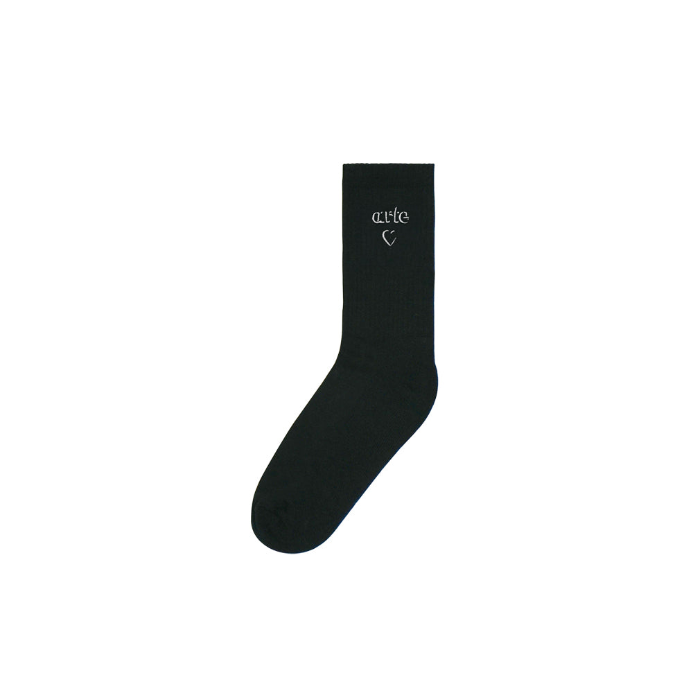 Heart Logo Socks - Black