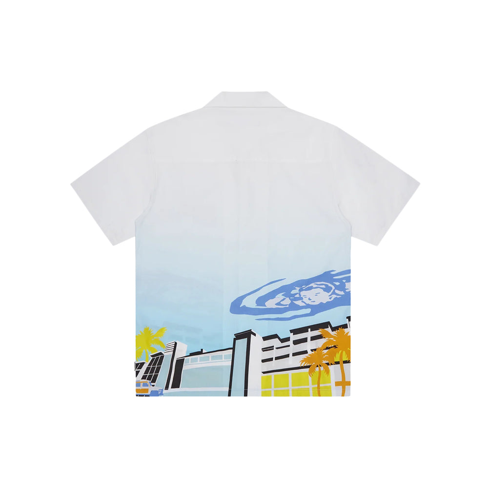 Chateau Print SS Poplin Shirt - White