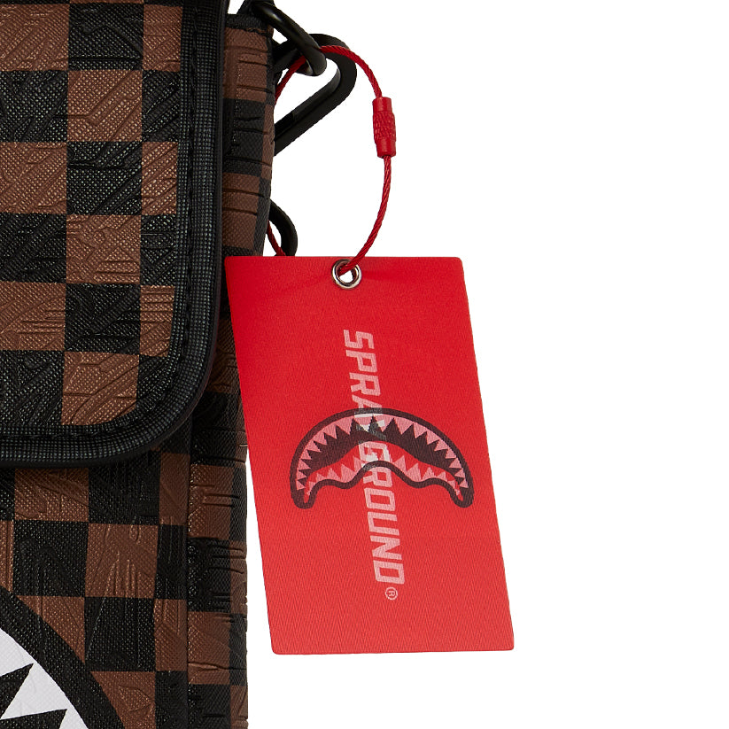Check 2 Emboss Messenger Sling - Brown
