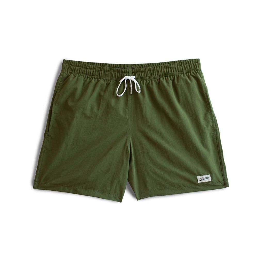 Solid Olive Swim Trunk