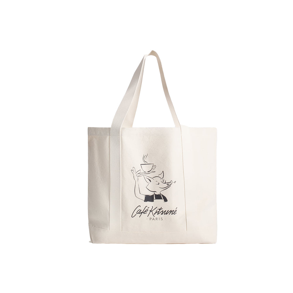 Barista Fox Tote - Tapioca