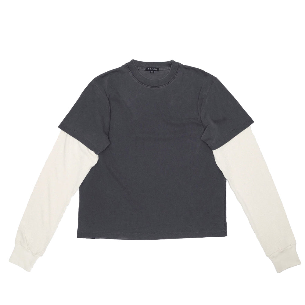 Tide Double LS - Charcoal/Bone