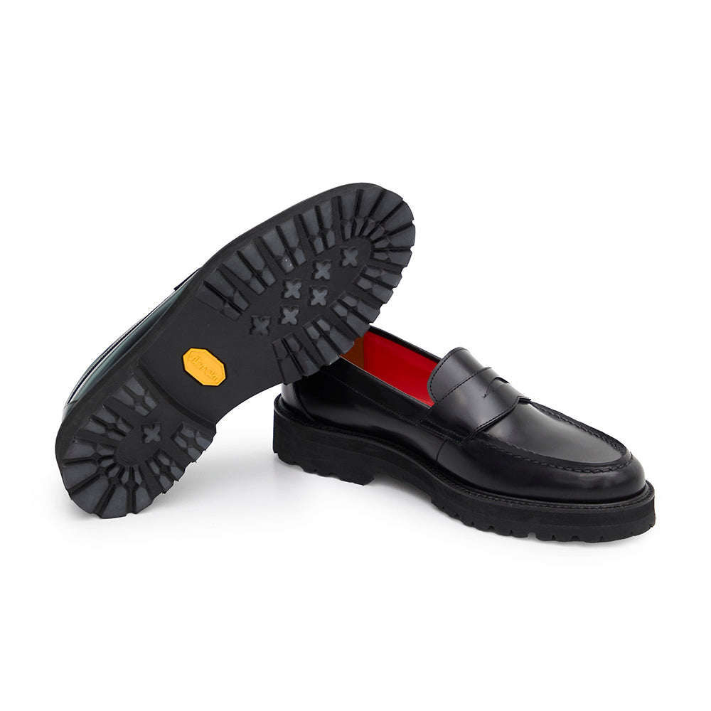 Basic Coin Loafer By Tomo And Co - Gloss Black