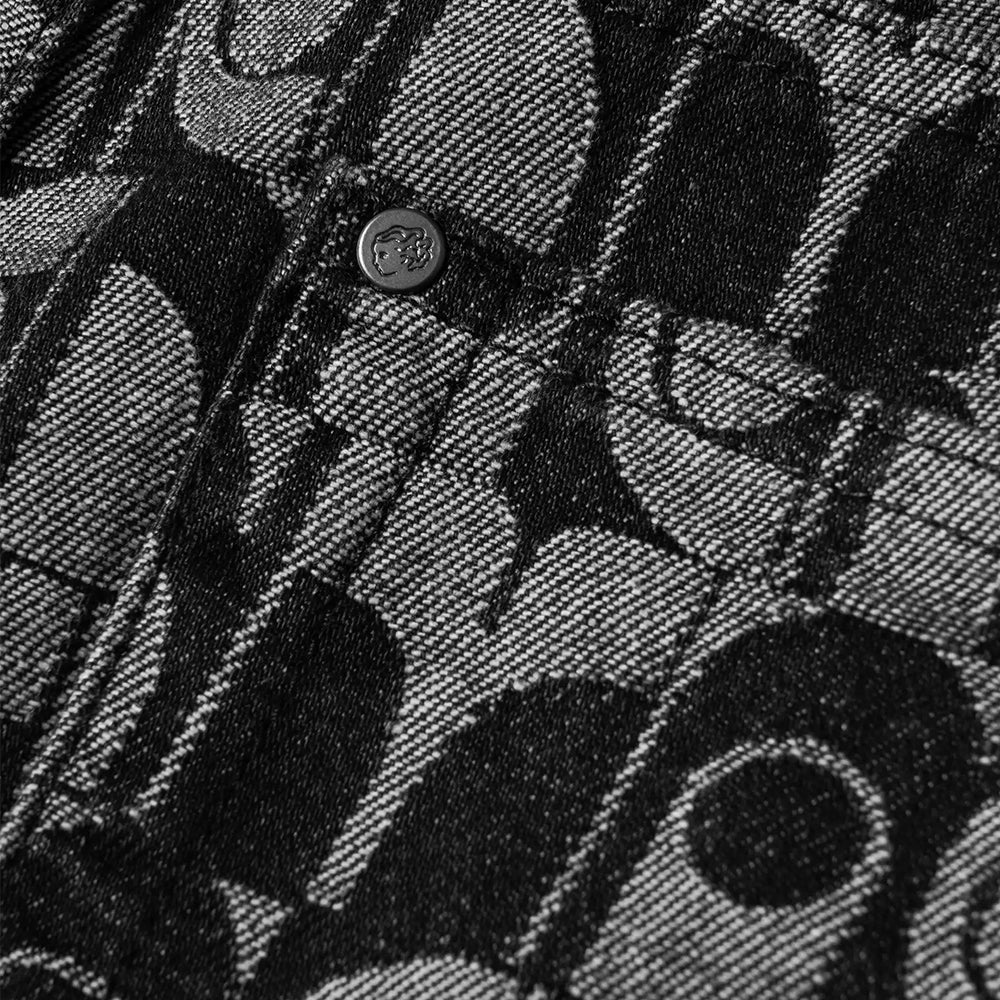 Bonga Dots Pattern Denim Pants - Black Denim