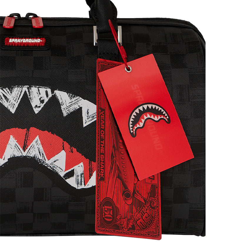 Scribble Shark Mini Duffle - Black