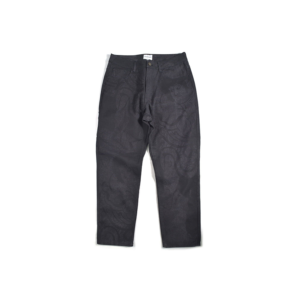 Kintaro Print Carpenter Pant (Black)