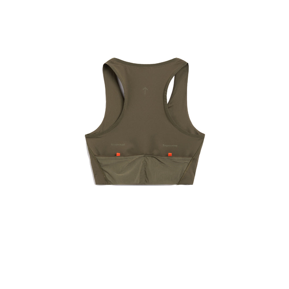 Hermanos Koumori x Women's Adidas Crop Top - Olive Strata