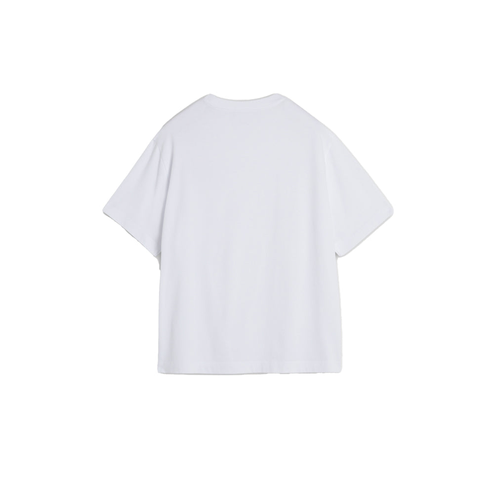 Handwriting Embroidery Oversize Tee (White/Black)