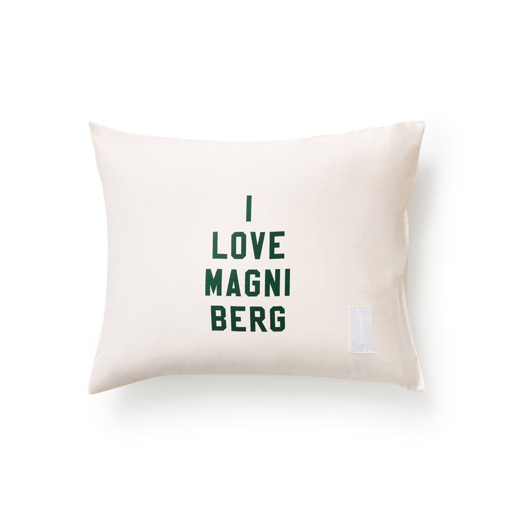 غطاء وسادة I Love Magniberg Pure Sateen (لؤلؤي)