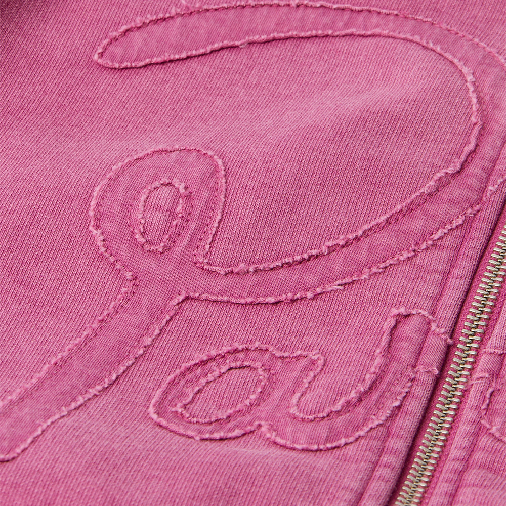 Not Fade Away Zip Hooded Sweatshirt - Washed Tyrian Purple