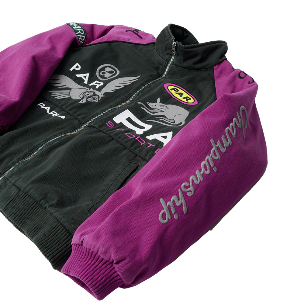 Owl Meets Rat Racing Jacket - Purple Pink
