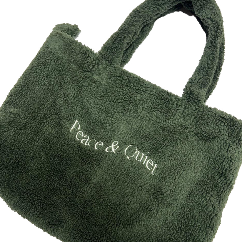 Wordmark Sherpa Tote Bag - Forest
