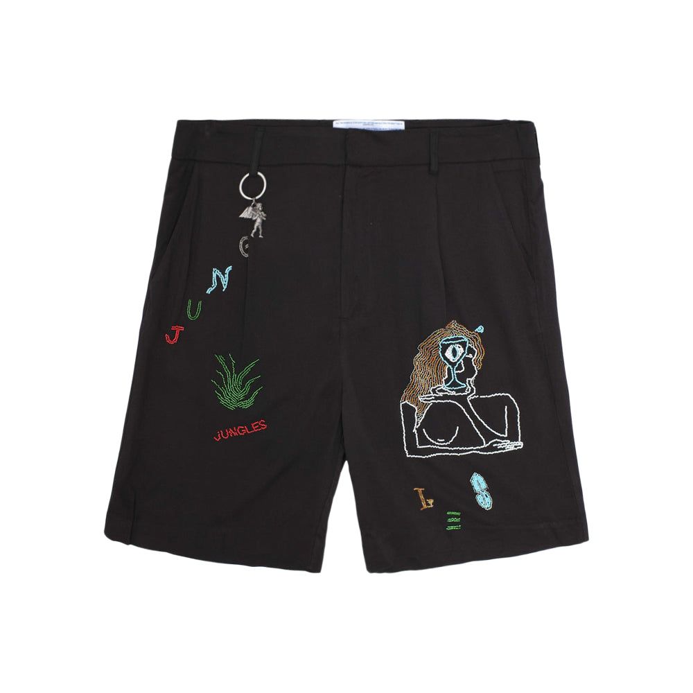 Slow Down Beaded Short (Black)