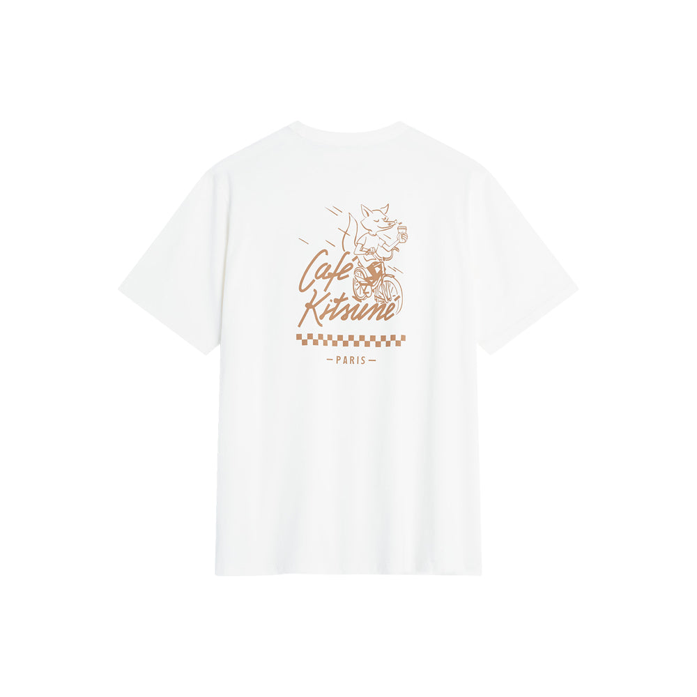 Biking Barista Fox Relax T-Shirt - Tapioca