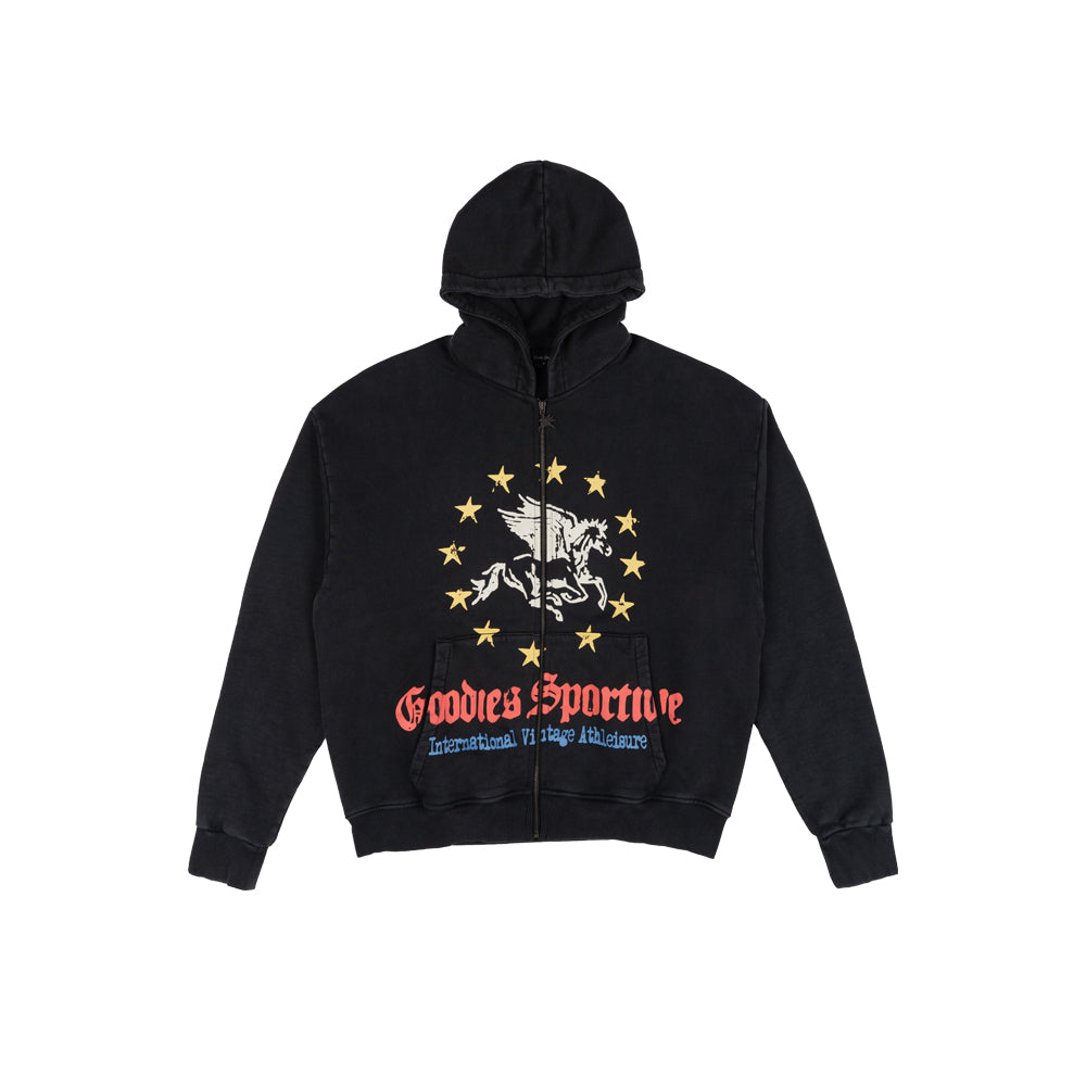 Pegasus Union Hoodie - Washed Black