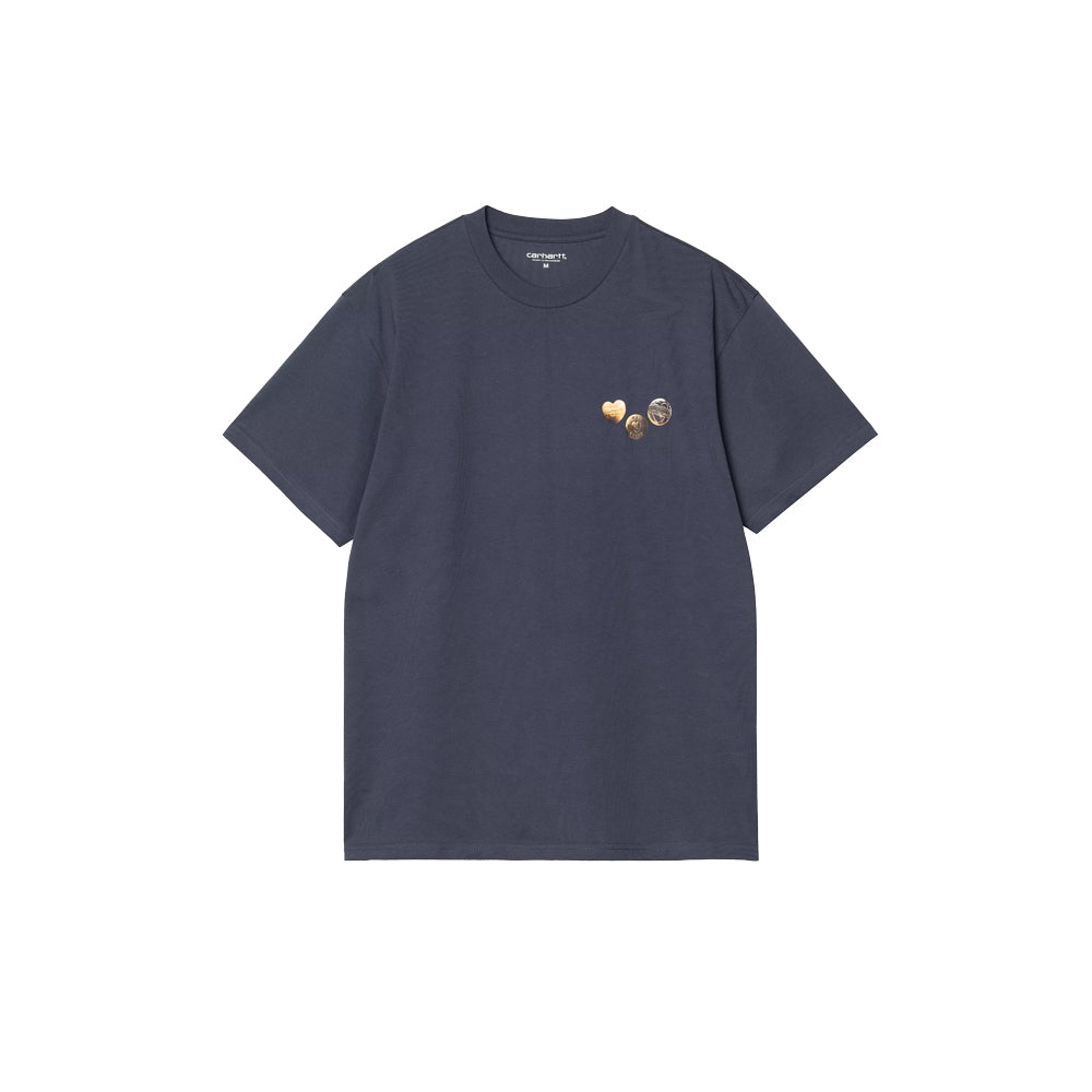 S/S Button T-Shirt (Blue)
