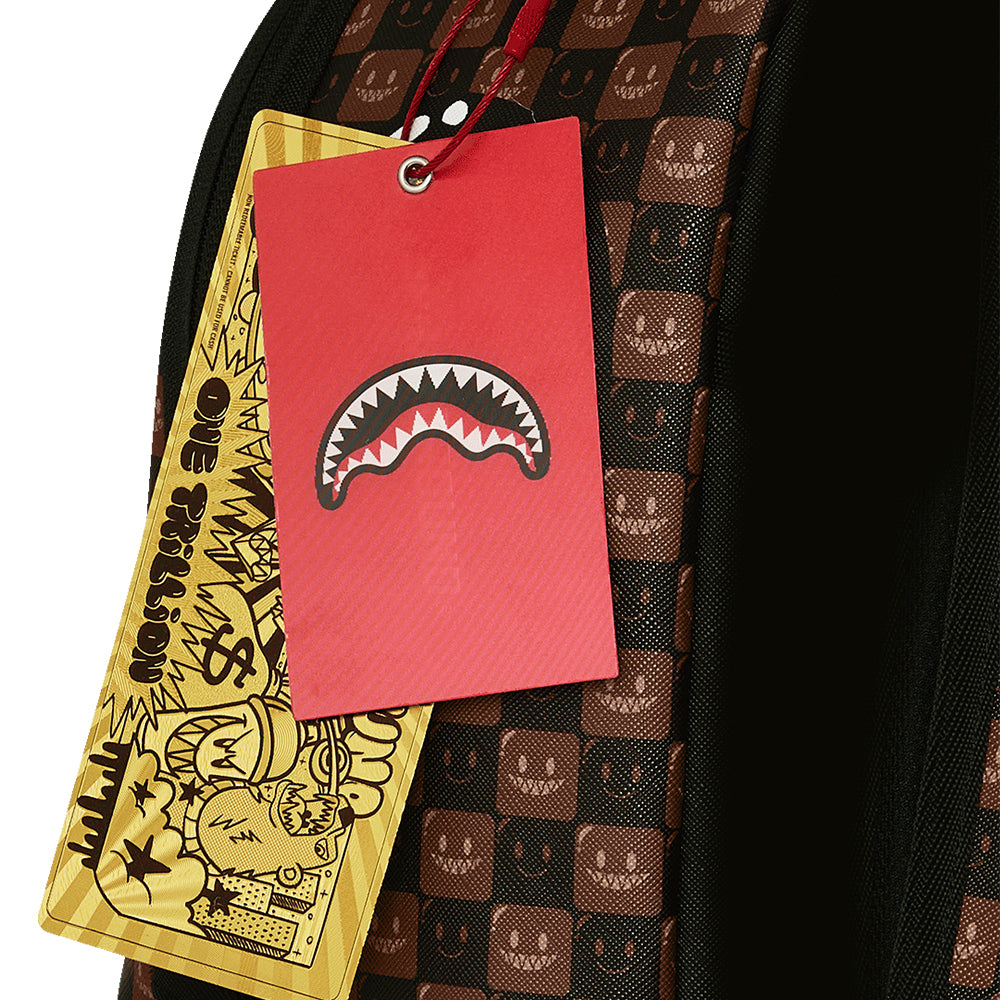 Sharks In Paris WTF Bubble Brown Check Dlxsv Backpack - Brown