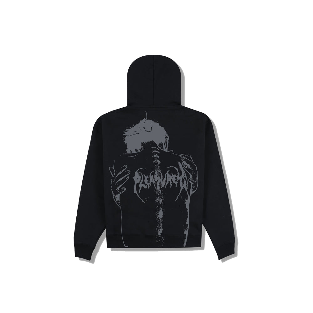 Spine Zip-Hoodie - Black