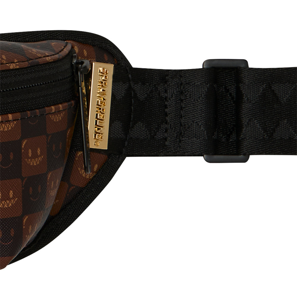 Sharks In Paris WTF Bubble Brown Check Crossbody - Brown