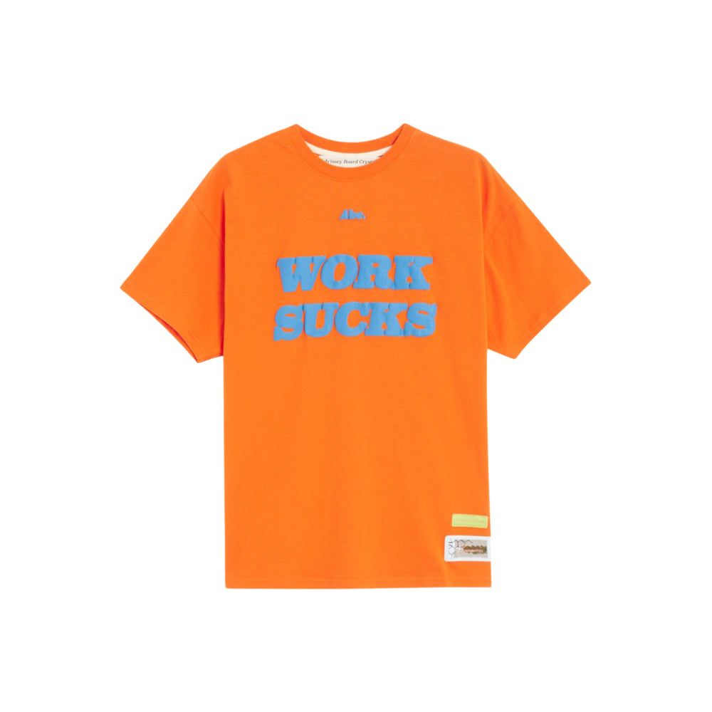 اي بي سي. تي شيرت Work Sucks (برتقالي)