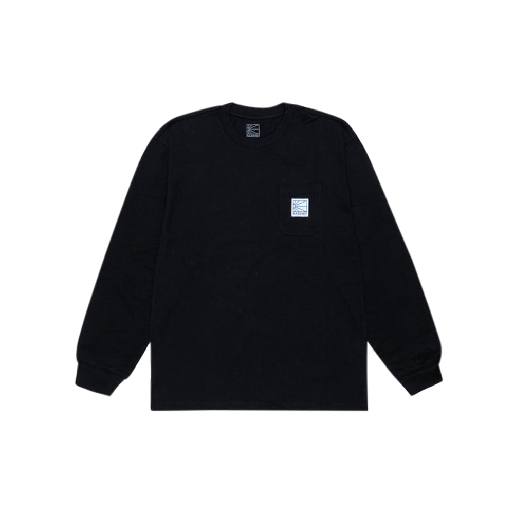 Pocket Tag Long Sleeve Tee Shirt (Black)