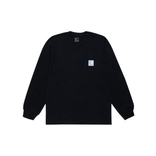 Pocket Tag Long Sleeve Tee Shirt (Black)