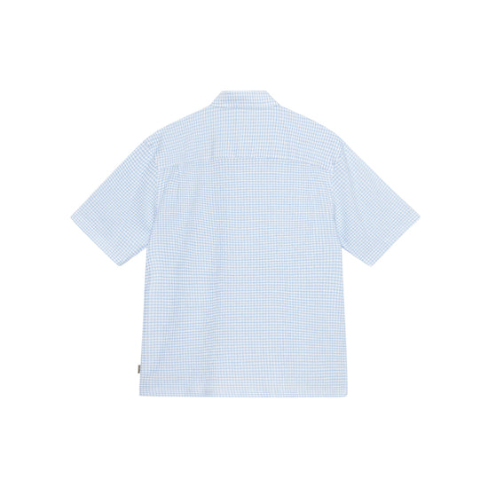 Flat Bottom Crinkled Shirt (Blue Check)