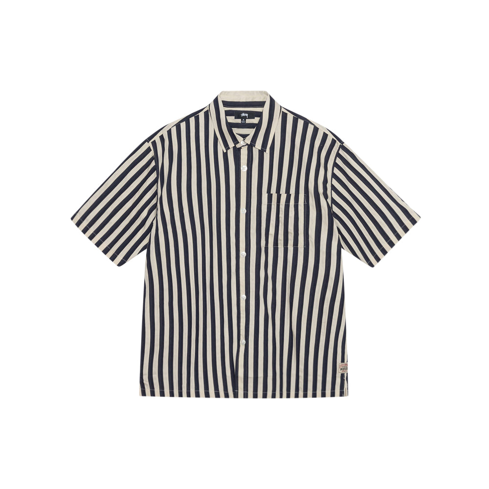 Flat Bottom Stripe Shirt (Navy)