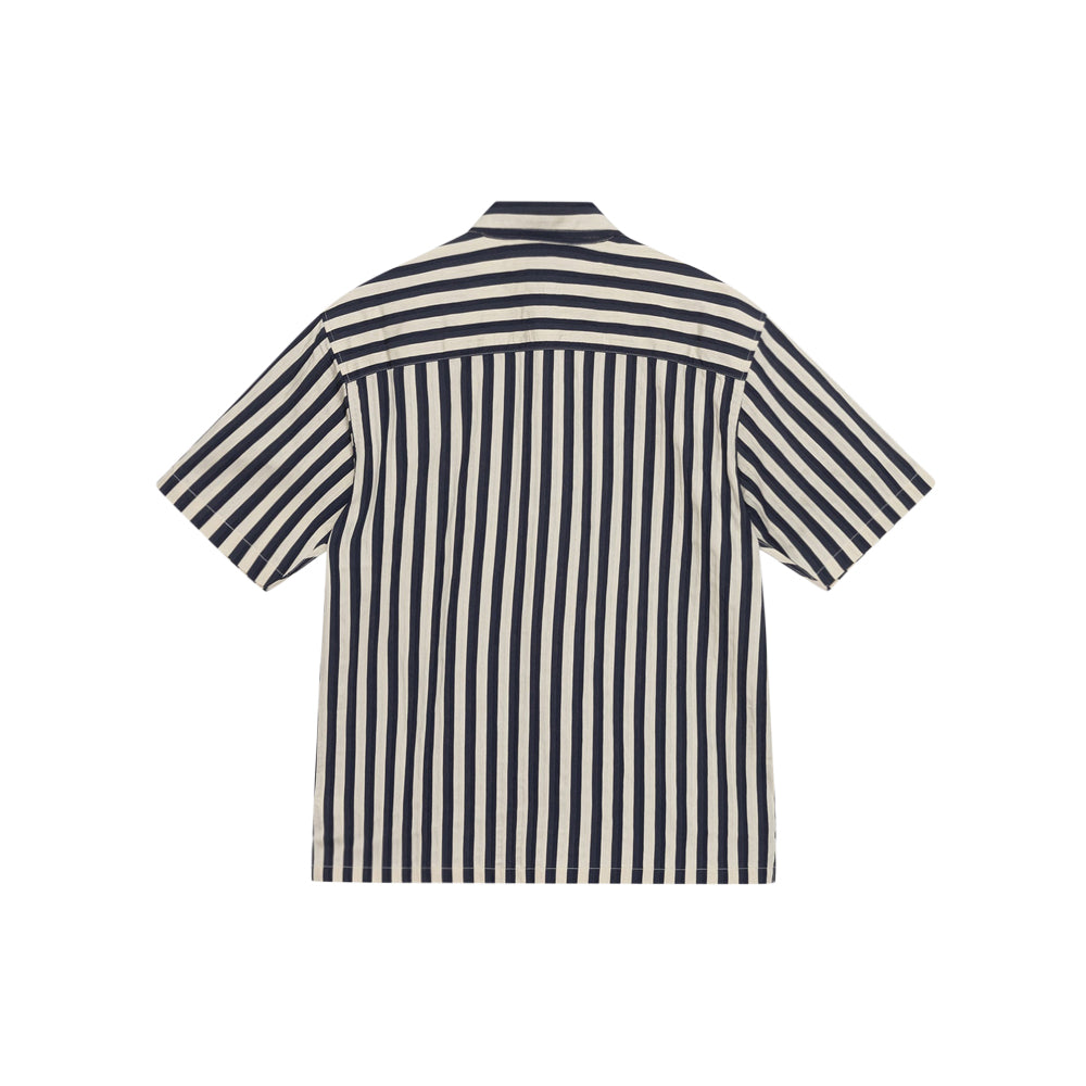 Flat Bottom Stripe Shirt (Navy)
