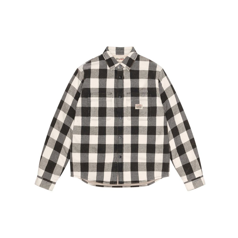 Buffalo Plaid Shirt (Bone)