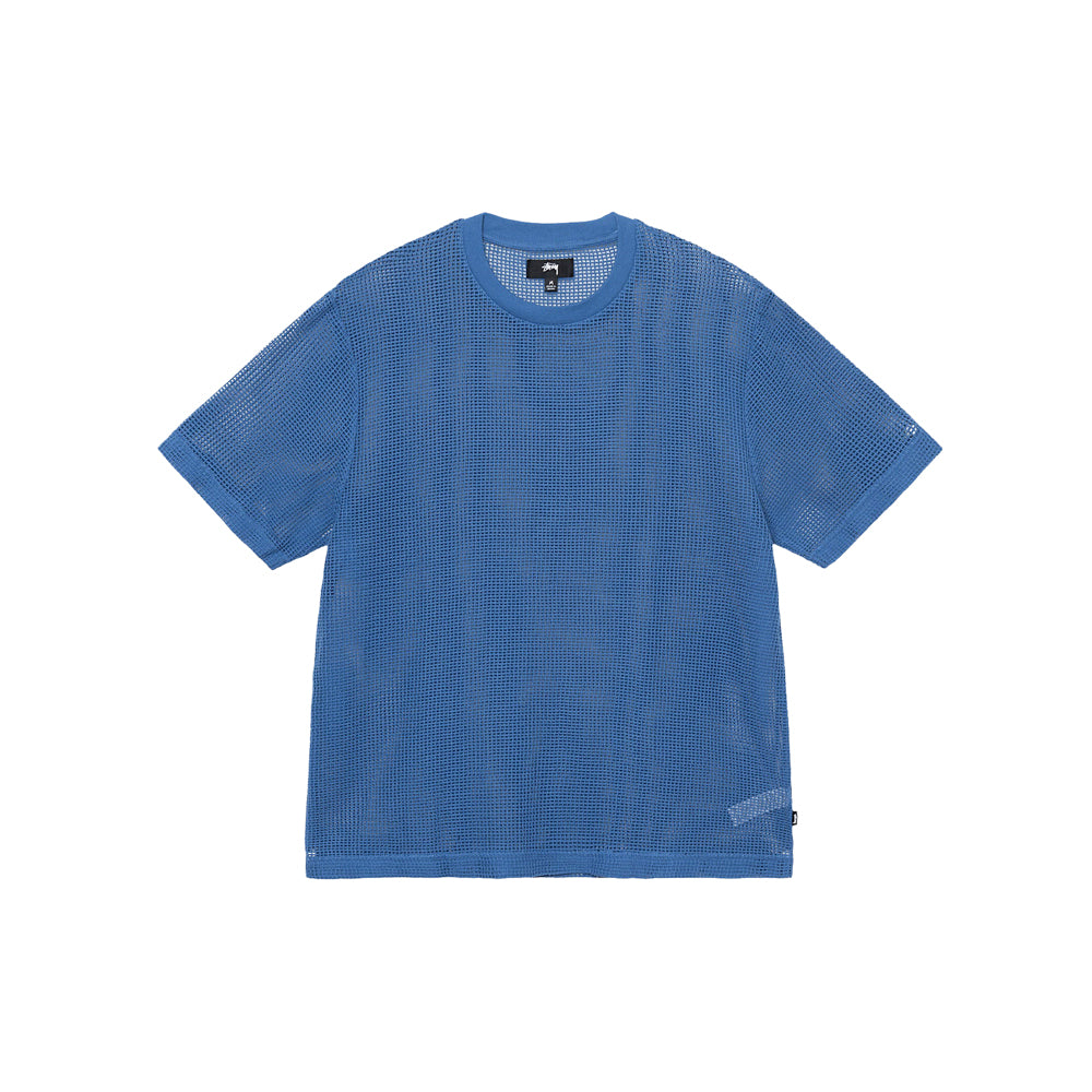 Cotton mesh SS Crew (ocean blue)