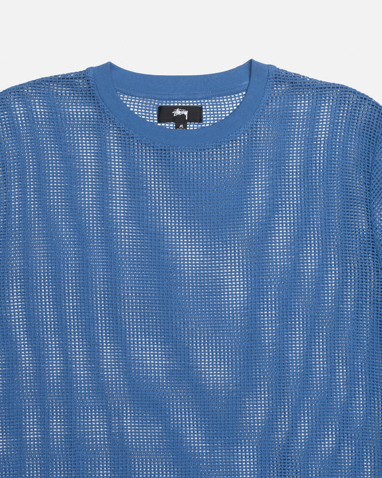 Cotton mesh SS Crew (ocean blue)