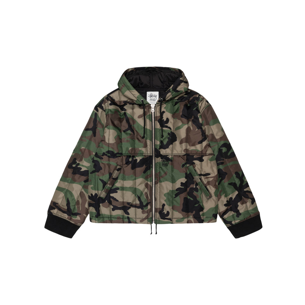 Work Jacket Quilted Nylon - Woodland Camo