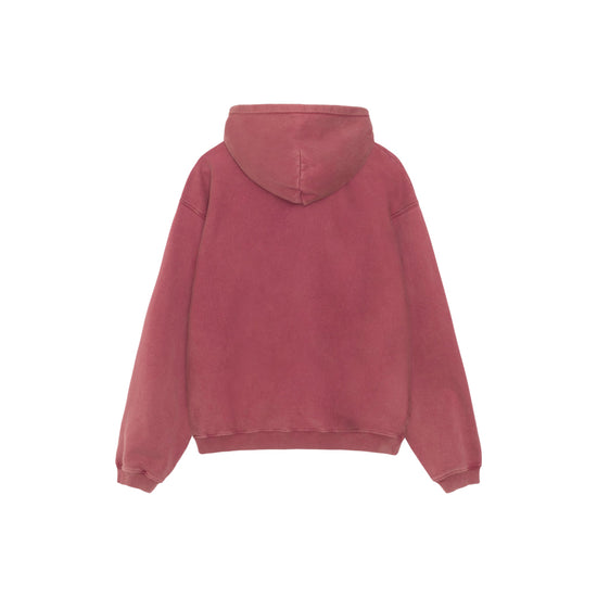 Faded Graphic Zip Hood (burgundy)