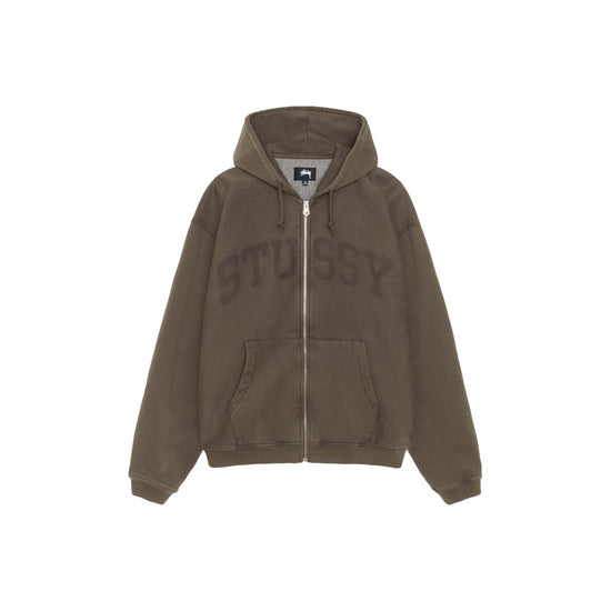 Faded Graphic Zip Hood (olive)