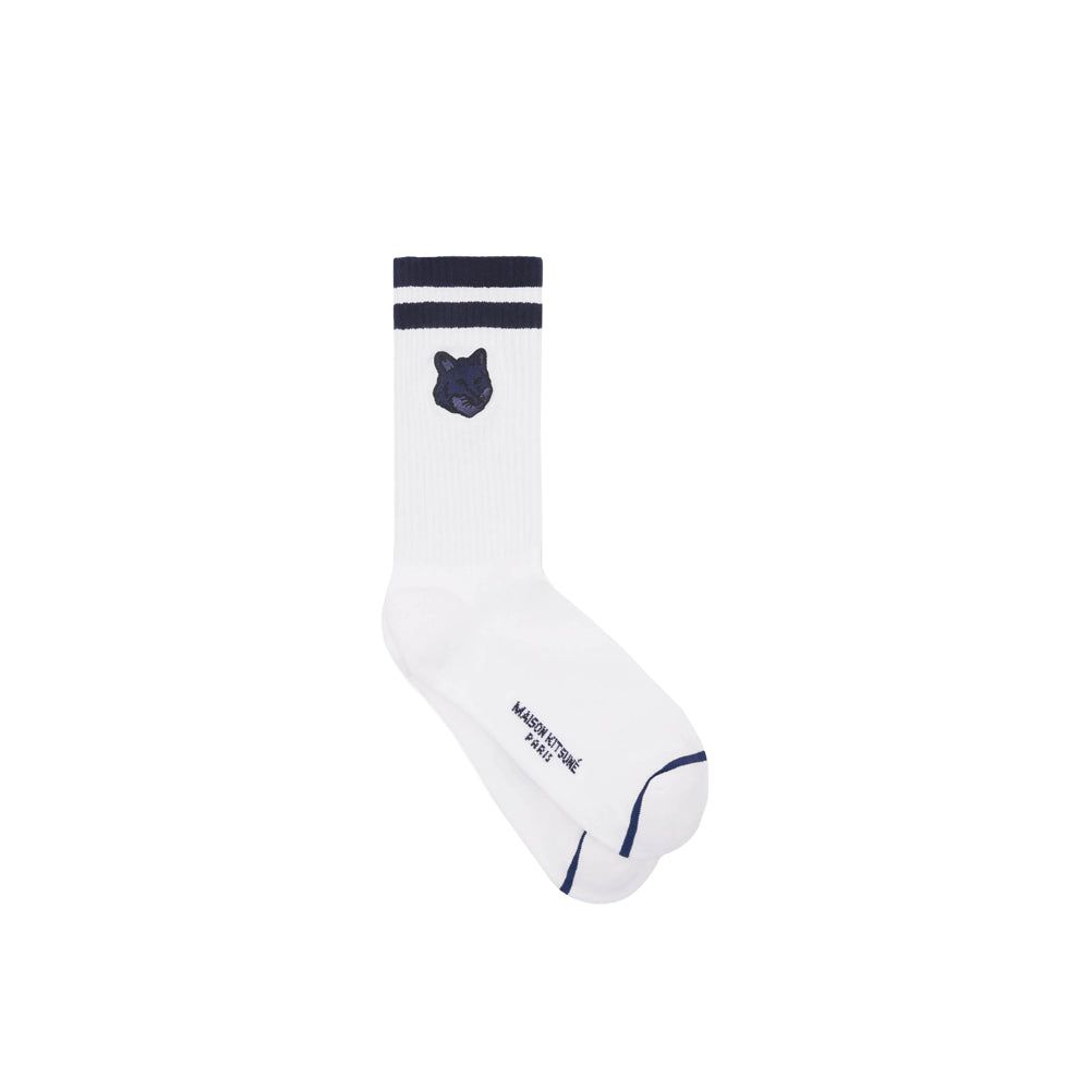 Bold Fox Head Sporty Socks (Ink Blue)