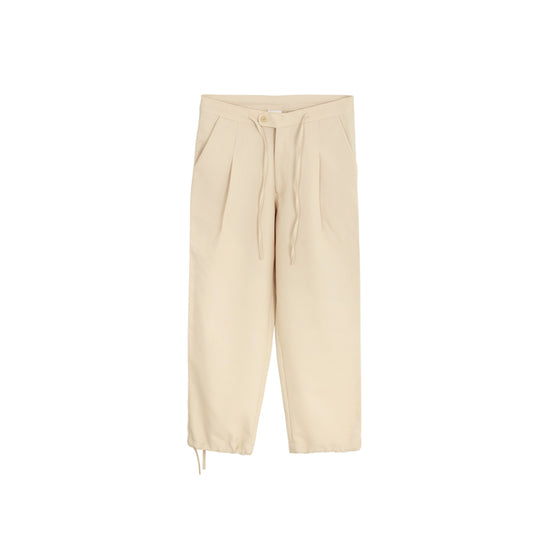 Casual Pleated Baggy Bottoms (Sand)