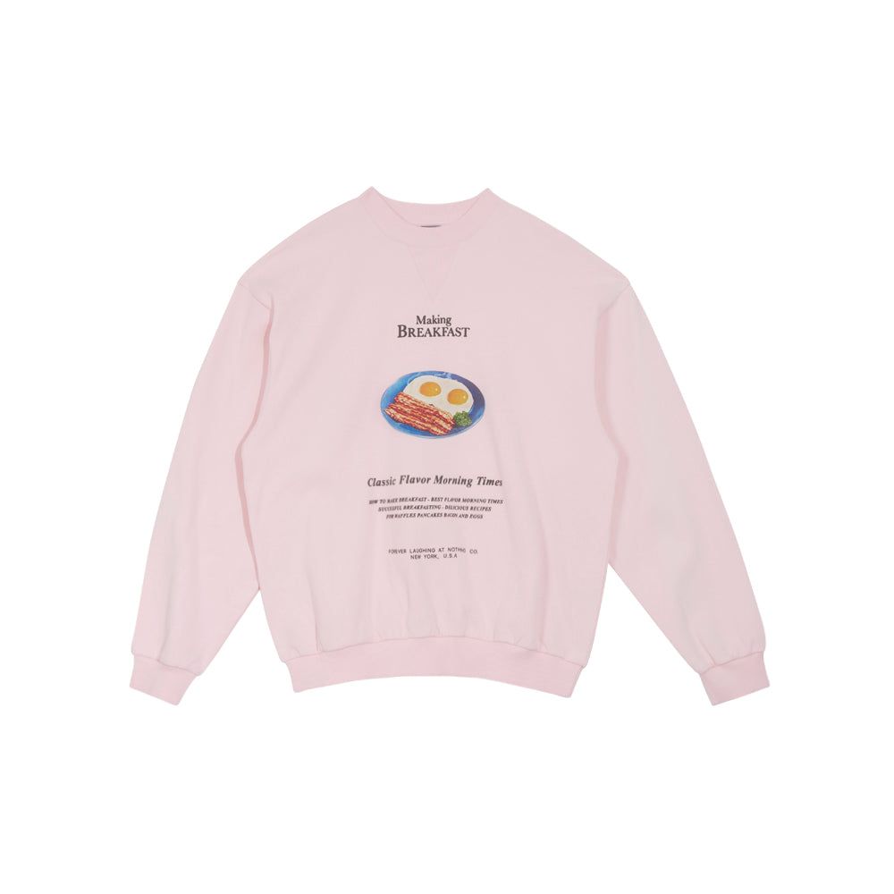 البيض ولحم الخنزير المقدد (الوردي)