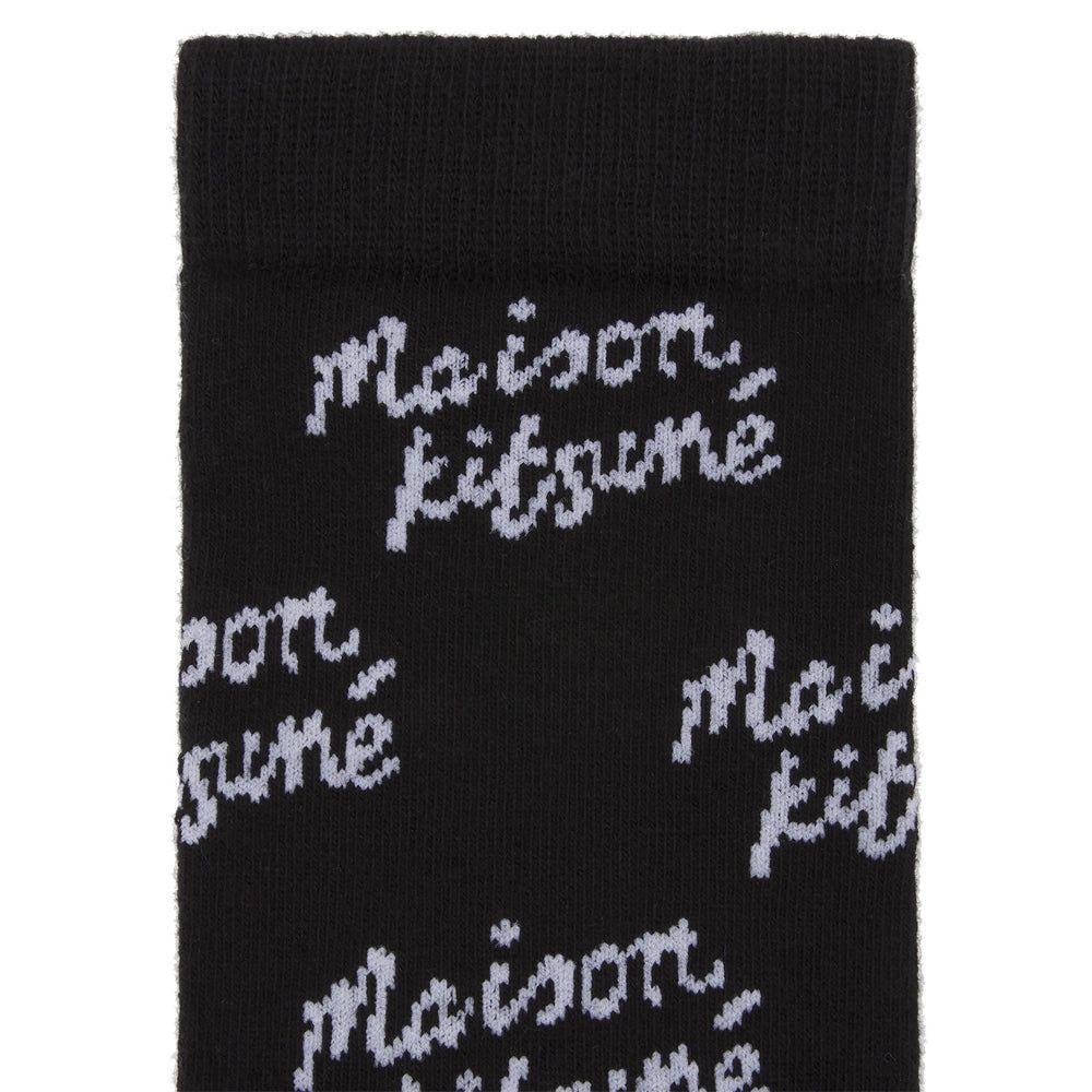 Handwriting All Over Socks (Black)