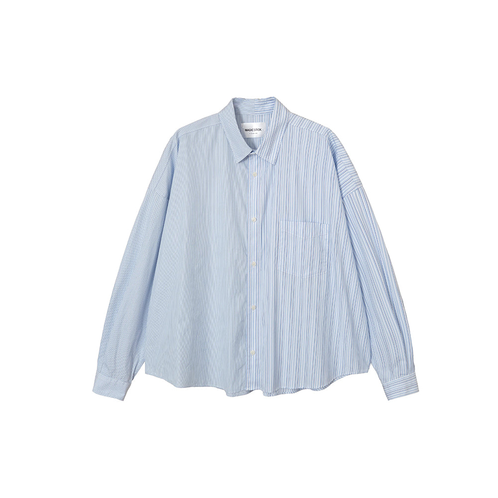 2 Face Dress Shirt V2 - Blue Stripes